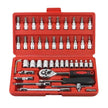 46Pcs Socket Set Car Repair Tool Ratchet Wrench Pawl Spanner Screwdriver Professional Metalworking Kit