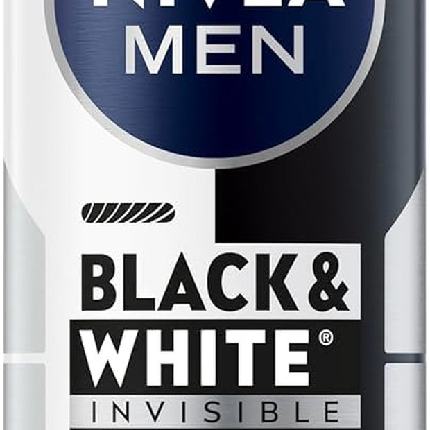 NIVEA MEN Black & White Invisible Deo Spray, Anti-Transpirant Mit Anti-Flecken-Formel, Mit 72H Anti-Transpirant-Schutz Und NIVEA MEN Pflegekomplex (150 Ml)