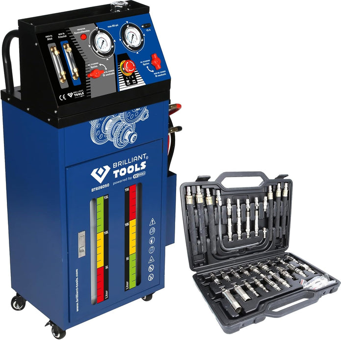 BRILLIANT TOOLS BT626050 Getriebe-Spülgerät Mit Adapter-Satz [Powered by KS TOOLS]