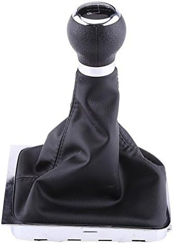 Keenso Auto Schaltknauf Kit, Auto 6 Gang Schaltknauf Und Schaltsack Staubschutzhaube Für B6 2005-2012