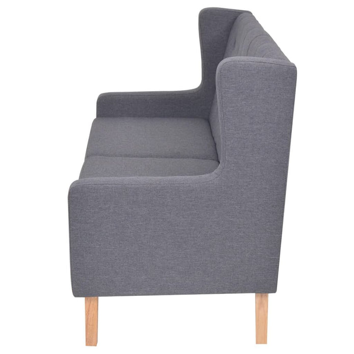 2-Tlg. Sofa-Set Stoff Grau