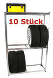 SET 10X Reifenregal, Für 80 Reifen, Reifenständer, Felgenbaum, Werkstattregal