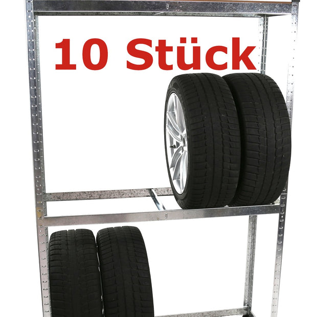 SET 10X Reifenregal, Für 80 Reifen, Reifenständer, Felgenbaum, Werkstattregal