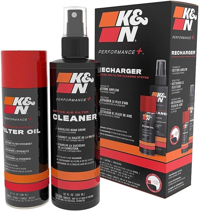 K&N Luftfilter Reinigungskit 99-5003EU – Luftfilter Reiniger & Filteröl für wiederverwendbare Sportluftfilter