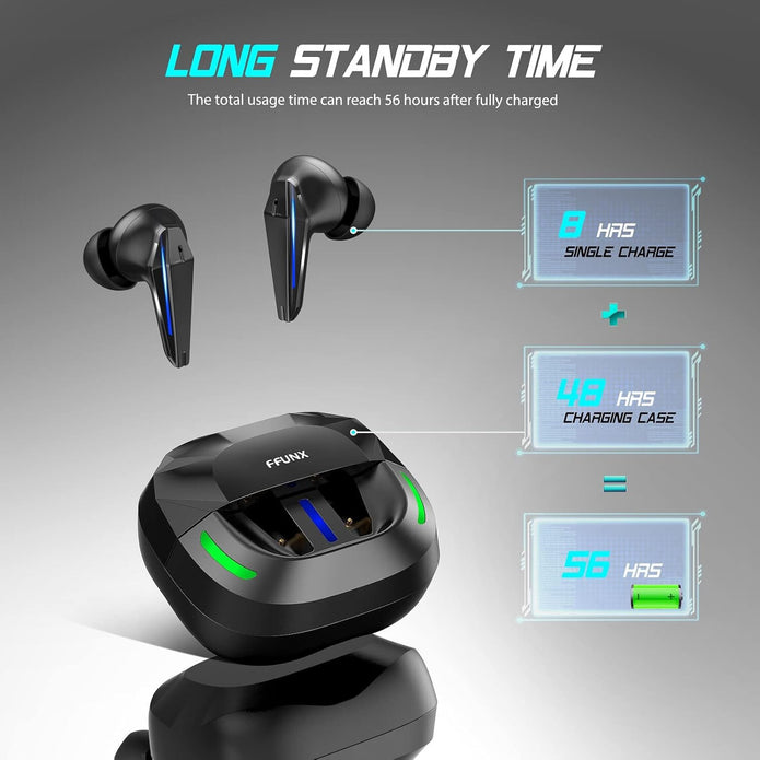 Kabellose Bluetooth Mobile Gaming Kopfhörer V5.3 IPX5 Wasserdicht Sport Jogger