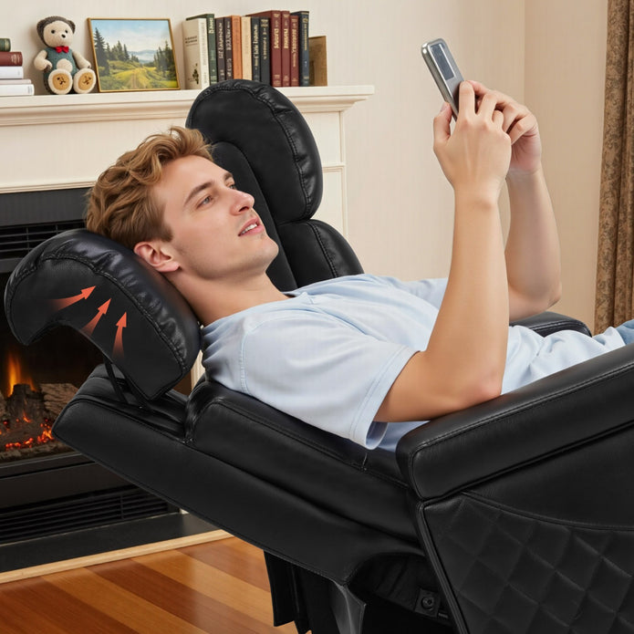 M Mcombo 2 Sitzer Fernsehsessel Elektrisch Mit Konsole 7705 (Schwarz)