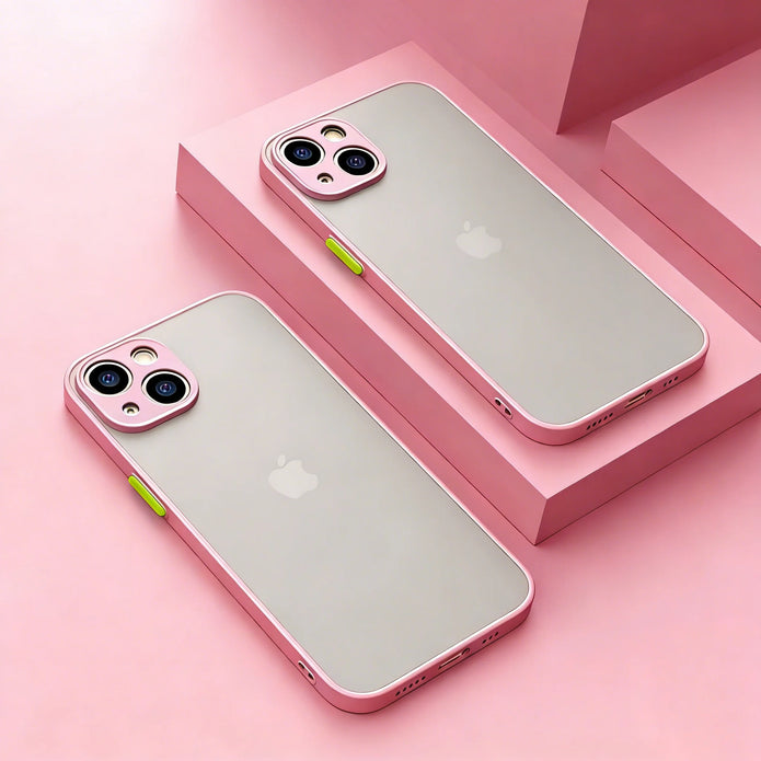 Shockproof Armor Matte Case for Iphone 16 15 14 plus 13 11 12 Pro Max Luxury Silicone Bumper Clear Hard PC Back Cover Capa