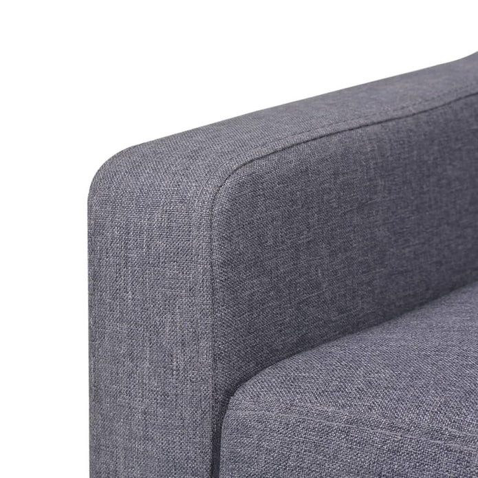 2-Tlg. Sofa-Set Stoff Grau
