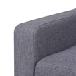 2-Tlg. Sofa-Set Stoff Grau