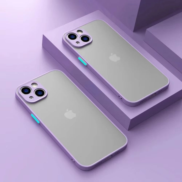 Shockproof Armor Matte Case for Iphone 16 15 14 plus 13 11 12 Pro Max Luxury Silicone Bumper Clear Hard PC Back Cover Capa