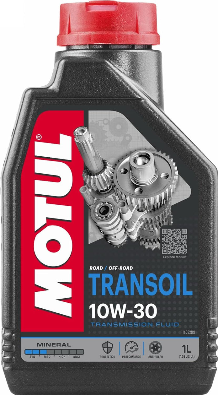 Motul Transoil 10W-30 1L – Hochleistungs Getriebeöl für Motorrad, Schaltgetriebe & Nasskupplung