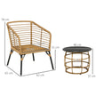 Outsunny Rattan Gartenmöbel-Se