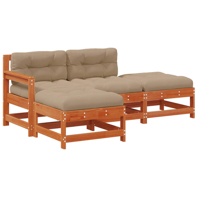 Garten Lounge Set Sitzgruppe Sofagarnitur Terrasse Gartenmöbel 4-Tlg. Vidaxl