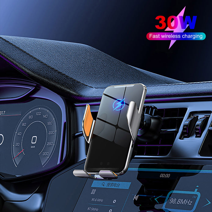 30W Schnelles Drahtloses Autoladegerät Automatische Klemme Telefonhalteru