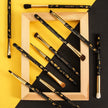 Docolor Gothic Lidschatten Pinselset 10 Stück Totenkopf-Druck Augen Make up Pinsel Augenpinsel Set Für Lidschatten Augenbraue Eyeliner Blending