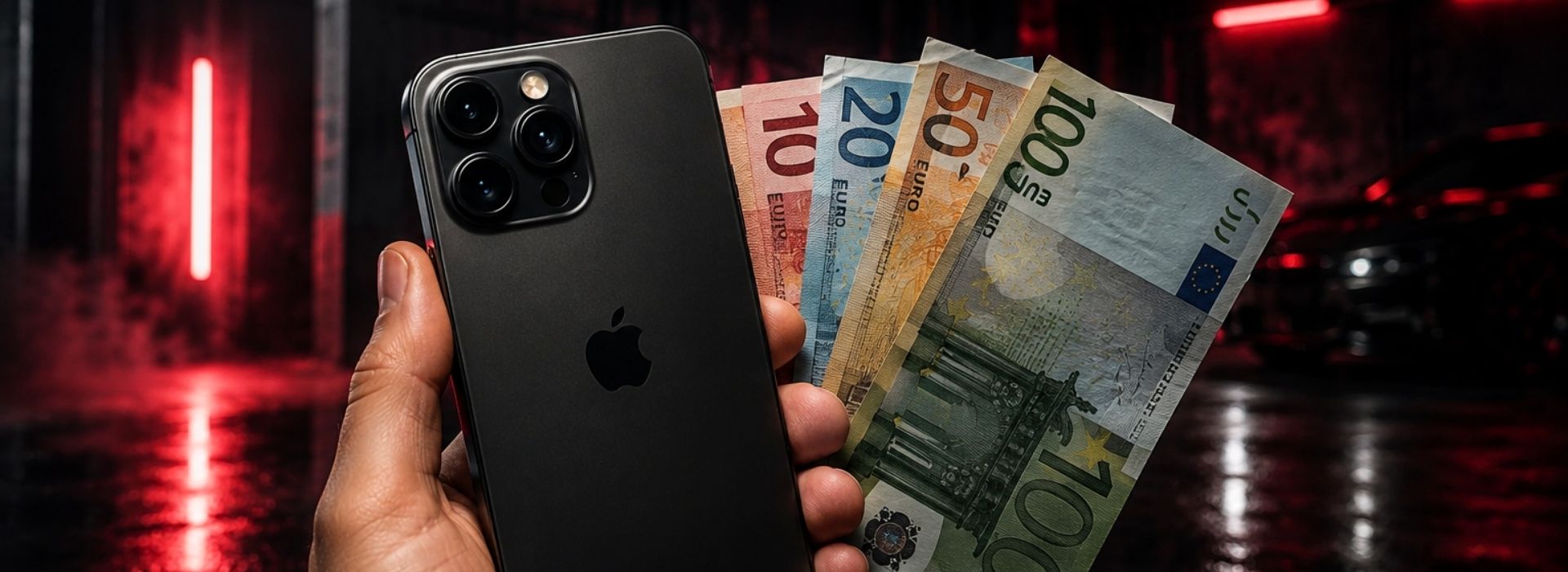 Person verkauft ein gebrauchtes Smartphone schnell und einfach online